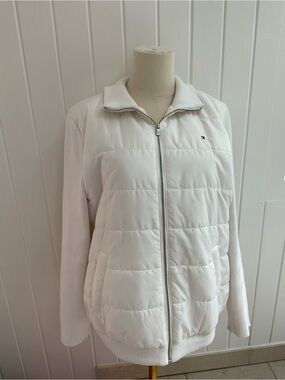 Tommy Hilfiger White Quilted Puffer Jacket